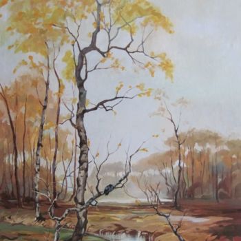 Картина под названием "Осень" - Nika Tartakovskaya, Подлинное произведение искусства, Масло Установлен на Деревянная рама дл…