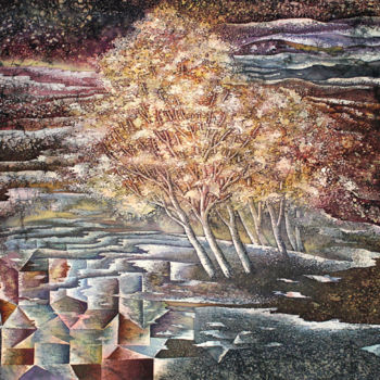 Картина под названием "Деревья" - Александр Беляев, Подлинное произведение искусства, Другой