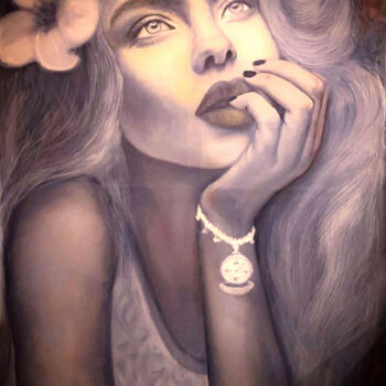 Картина под названием "Alice" - Ava Moazen (ArtByAva), Подлинное произведение искусства, Масло