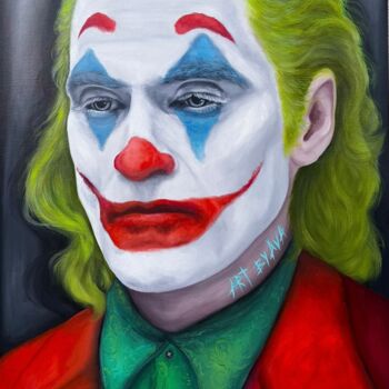 Painting titled "Joker" by Ava Moazen (ArtByAva), Original Artwork, Oil