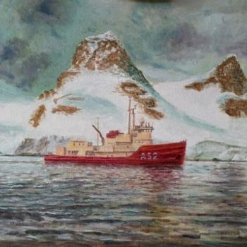 Pittura intitolato "A52 Antartida" da Alejandro Vallespin, Opera d'arte originale