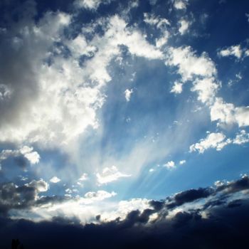 Photography titled "CLOUDS - "Angel Fir…" by Curtis H. Jones, Original Artwork, Digital Photography Mounted on Wood Stretche…