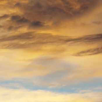 Photography titled "CLOUDS: "Sunset Clo…" by Curtis H. Jones, Original Artwork, Digital Photography Mounted on Wood Stretche…