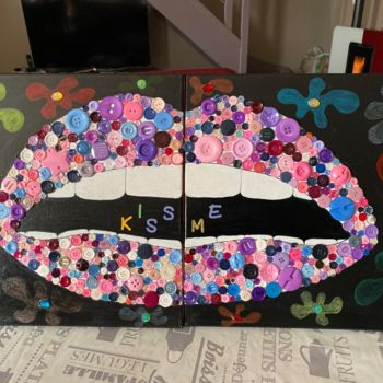 "« Kiss Me »" başlıklı Tablo Murielle Beauvilain tarafından, Orijinal sanat, Akrilik