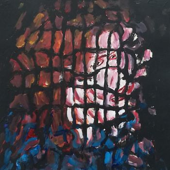 Pittura intitolato "Studio di volto di…" da Paolo Avanzi, Opera d'arte originale, Acrilico