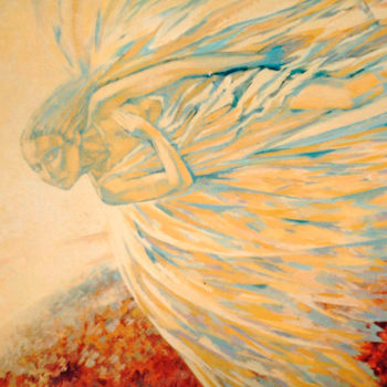 Картина под названием "Легенда о падшем ан…" - Александр Беляков, Подлинное произведение искусства, Масло