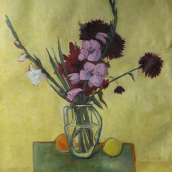 Painting titled "Букет на желтом. Фо…" by Aleksandr Beliakov, Original Artwork