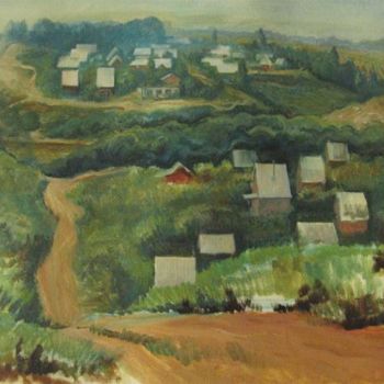 Painting titled "Дачный поселок" by Aleksandr Beliakov, Original Artwork