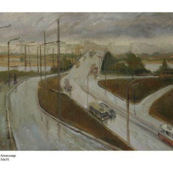 Malarstwo zatytułowany „Дождь” autorstwa Александр Беляков, Oryginalna praca, Olej
