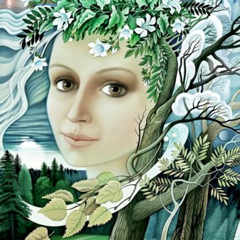 Arte digitale intitolato "Russische Flora" da Konstantin Avdeev, Opera d'arte originale, Altro