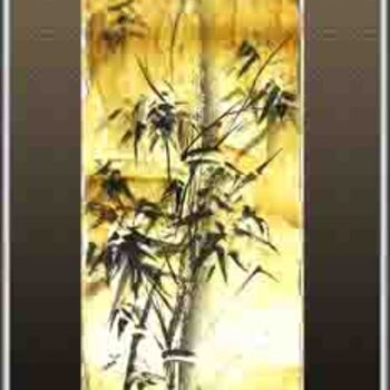 Pintura intitulada "Bambou" por Aachi Aavd, Obras de arte originais, Caligrafia chinesa