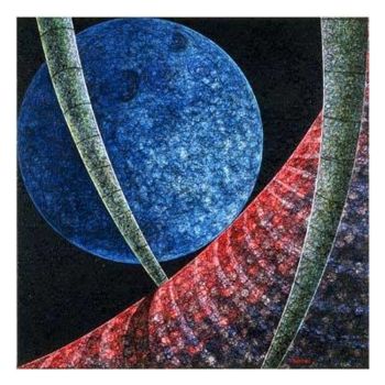 Картина под названием "Blue Moon" - Andre Van Der Kerkhoff, Подлинное произведение искусства, Акрил