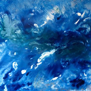 Painting titled "BLEU" by Jenny Avenel, Original Artwork, Other