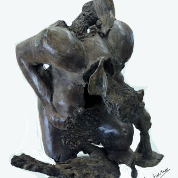 Skulptur mit dem Titel "l'écorchée" von Aventuriero, Original-Kunstwerk, Bronze