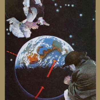 Collages intitolato "the conjuring trick" da C Avery, Opera d'arte originale