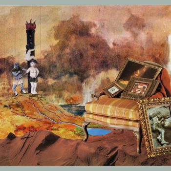 Collages intitulée "idiot's hell" par C Avery, Œuvre d'art originale