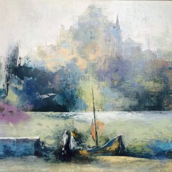 Malerei mit dem Titel "Landscape" von Avesh, Original-Kunstwerk, Öl