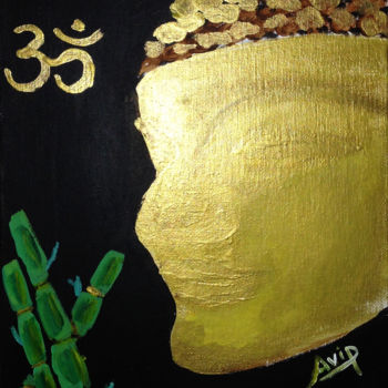 Painting titled "Namaste" by Avi Peretz, Original Artwork, Oil