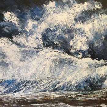 Painting titled "Ciel ou mer, ciel e…" by Anne Vignau, Original Artwork