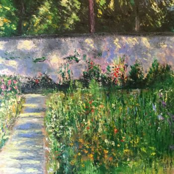 Painting titled "Au bout du parc" by Anne Vignau, Original Artwork