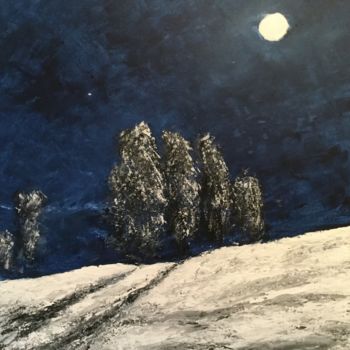 Painting titled "Nuit blanche" by Anne Vignau, Original Artwork