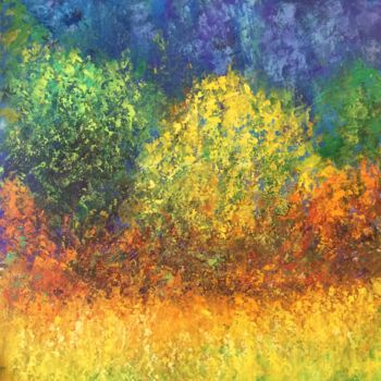 Картина под названием "Emoi dans la forêt" - Anne Vignau, Подлинное произведение искусства