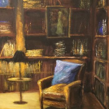 Painting titled "Le coin lecture" by Anne Vignau, Original Artwork, Acrylic