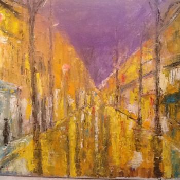 Pittura intitolato "Rue de Paris" da Anne Vignau, Opera d'arte originale, Acrilico