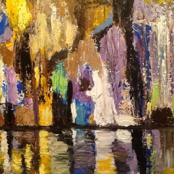 Painting titled "La grotte" by Anne Vignau, Original Artwork, Acrylic