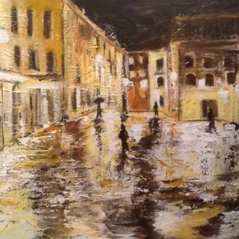 Pittura intitolato "La pioggia" da Anne Vignau, Opera d'arte originale, Acrilico