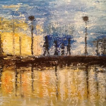 Картина под названием "Le pont ... dans l'…" - Anne Vignau, Подлинное произведение искусства, Акрил