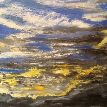 Painting titled "Mer de ciel" by Anne Vignau, Original Artwork