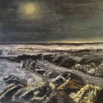 Peinture intitulée "Pleine lune" par Anne Vignau, Œuvre d'art originale, Acrylique