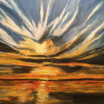 Painting titled "Quand le ciel s'env…" by Anne Vignau, Original Artwork, Acrylic