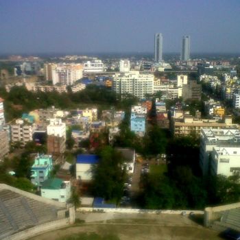 제목이 "View from terrace"인 사진 Avik Chakravorty로, 원작, 조작된 사진