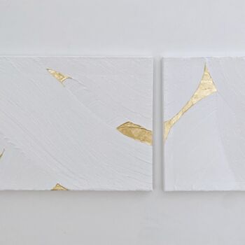 Ζωγραφική με τίτλο "Diptych "Fragments…" από Valeriya Avtukhova, Αυθεντικά έργα τέχνης, Ακρυλικό Τοποθετήθηκε στο Ξύλινο φορ…