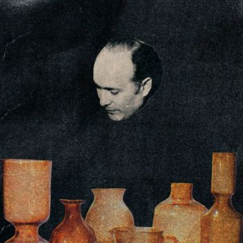 Collagen mit dem Titel "Pierre in his 54 Ye…" von Vladimir Abaimov, Original-Kunstwerk, Collagen