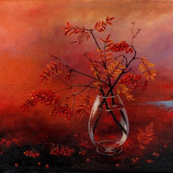 Painting titled "Autumn Motives / Ос…" by Vladimir Abaimov, Original Artwork, Oil