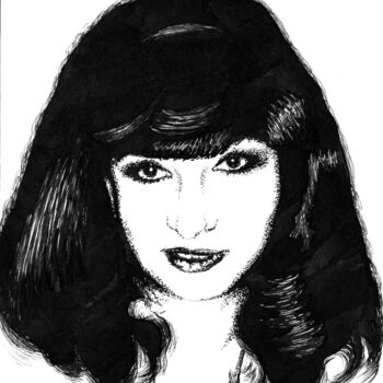 Drawing titled "Marina M. / Марина…" by Vladimir Abaimov, Original Artwork, Ink