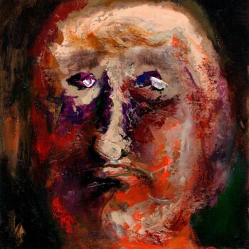 Pittura intitolato "A Person without an…" da Vladimir Abaimov, Opera d'arte originale, Olio