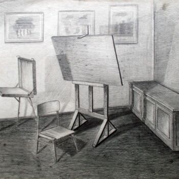 Рисунок под названием "The Educational stu…" - Владимир Абаимов, Подлинное произведение искусства, Карандаш