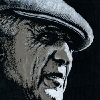 Drawing titled "Pablo Picasso / Паб…" by Vladimir Abaimov, Original Artwork, Ink