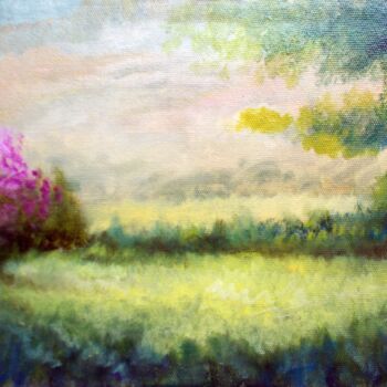 Painting titled "One Summer Morning…" by Vladimir Abaimov, Original Artwork, Oil