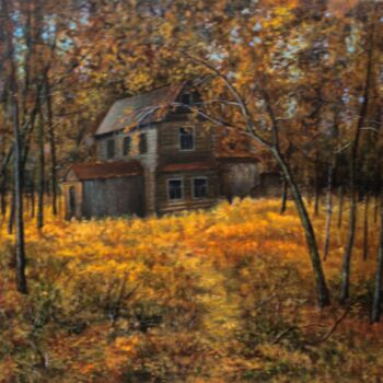 Ζωγραφική με τίτλο "The Abandoned House…" από Владимир Абаимов, Αυθεντικά έργα τέχνης, Λάδι