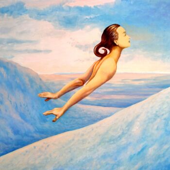 Картина под названием "Free Flight / Свобо…" - Владимир Абаимов, Подлинное произведение искусства, Масло