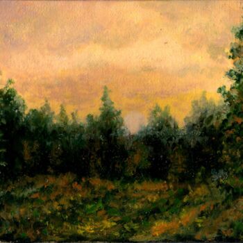 Pintura intitulada "Mainly Cloudy / Пас…" por Vladimir Abaimov, Obras de arte originais, Óleo