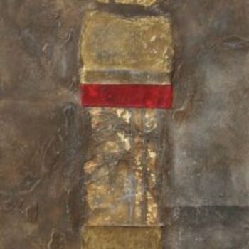 Painting titled "TOTEM GRIS" by Annick Volant-Vettu (AVVA), Original Artwork, Acrylic