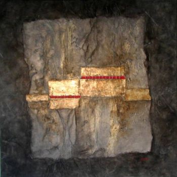 Peinture intitulée "VINGT PETITES CASES" par Annick Volant-Vettu (AVVA), Œuvre d'art originale, Acrylique Monté sur Châssis…