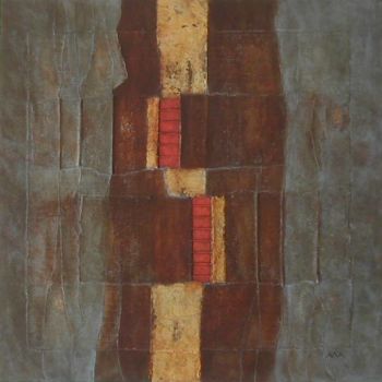 Painting titled "A LA 12ème MARCHE" by Annick Volant-Vettu (AVVA), Original Artwork, Acrylic