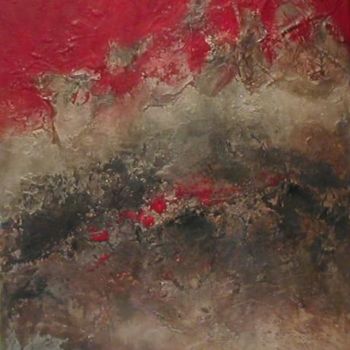 Painting titled "TERRE ROUGE" by Annick Volant-Vettu (AVVA), Original Artwork, Acrylic Mounted on Wood Stretcher frame